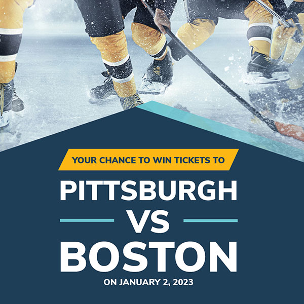 Your chance to win tickets to Pittsburgh vs. Boston | January 2, 2023
